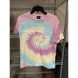 Pink Tie Dye Santa Cruz Tshirt Unisex Medium Preowned